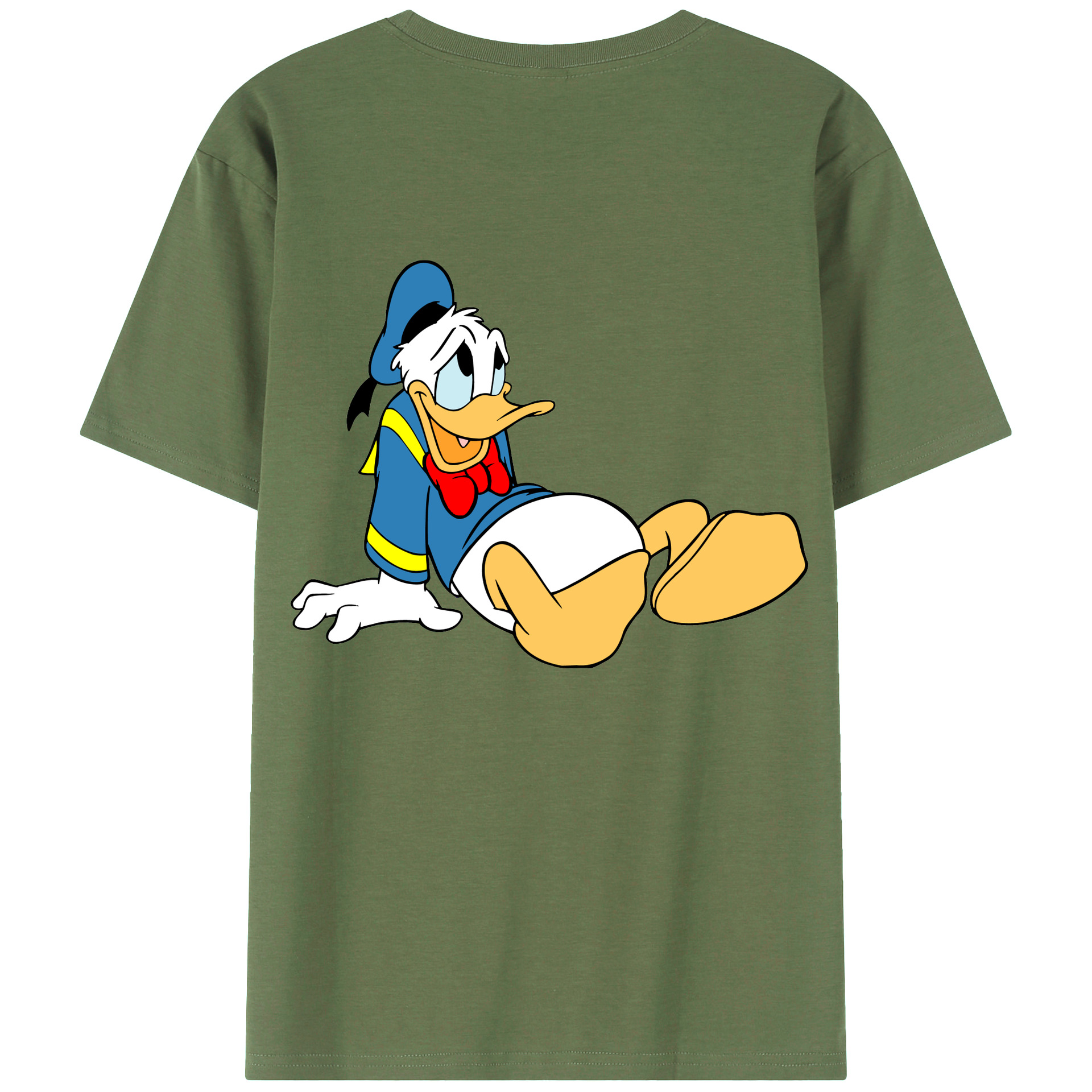 ミッキーマウス Mickey Mouse 綿100％ メンズ半袖Tシャツ（バックプリント） 通気性